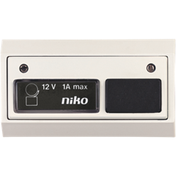 Niko Toegangscontrole - deurbel 12V-1A incl. lamp, wit/wit